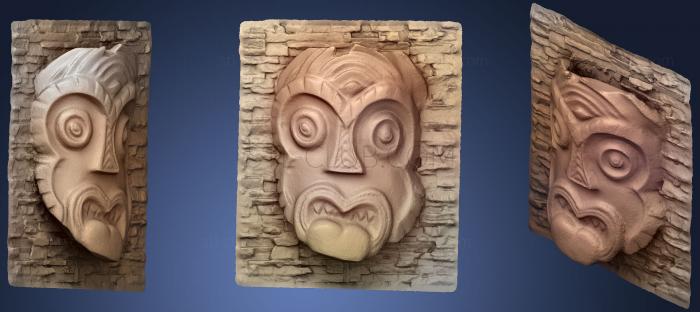 3D model Polynesian Mask2 (STL)